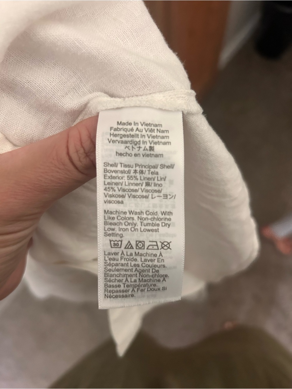 J. Crew Cream Button-Front Linen-Cotton Camisole - Picture 3 of 3